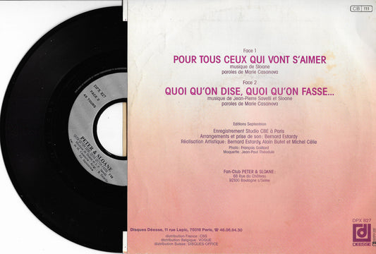 PETER ET SLOANE - Pour Tous Ceux Qui Vont S'Aimer