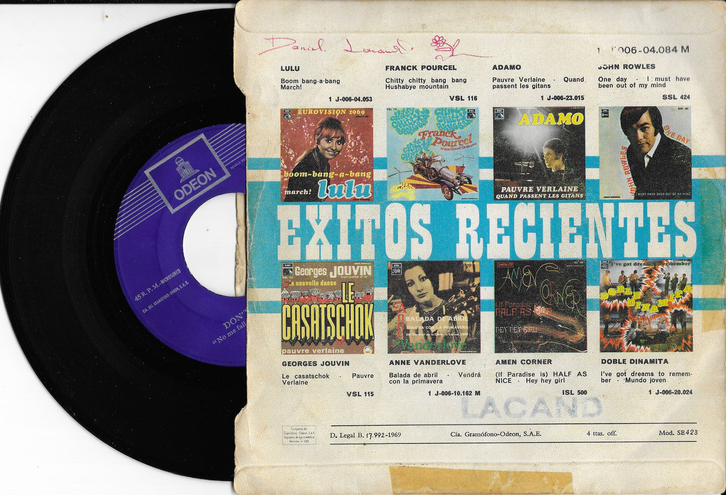 THE BEATLES Con BILLY PRESTON -  Get Back / Don't Let Me Down (Pressage Espagnol)