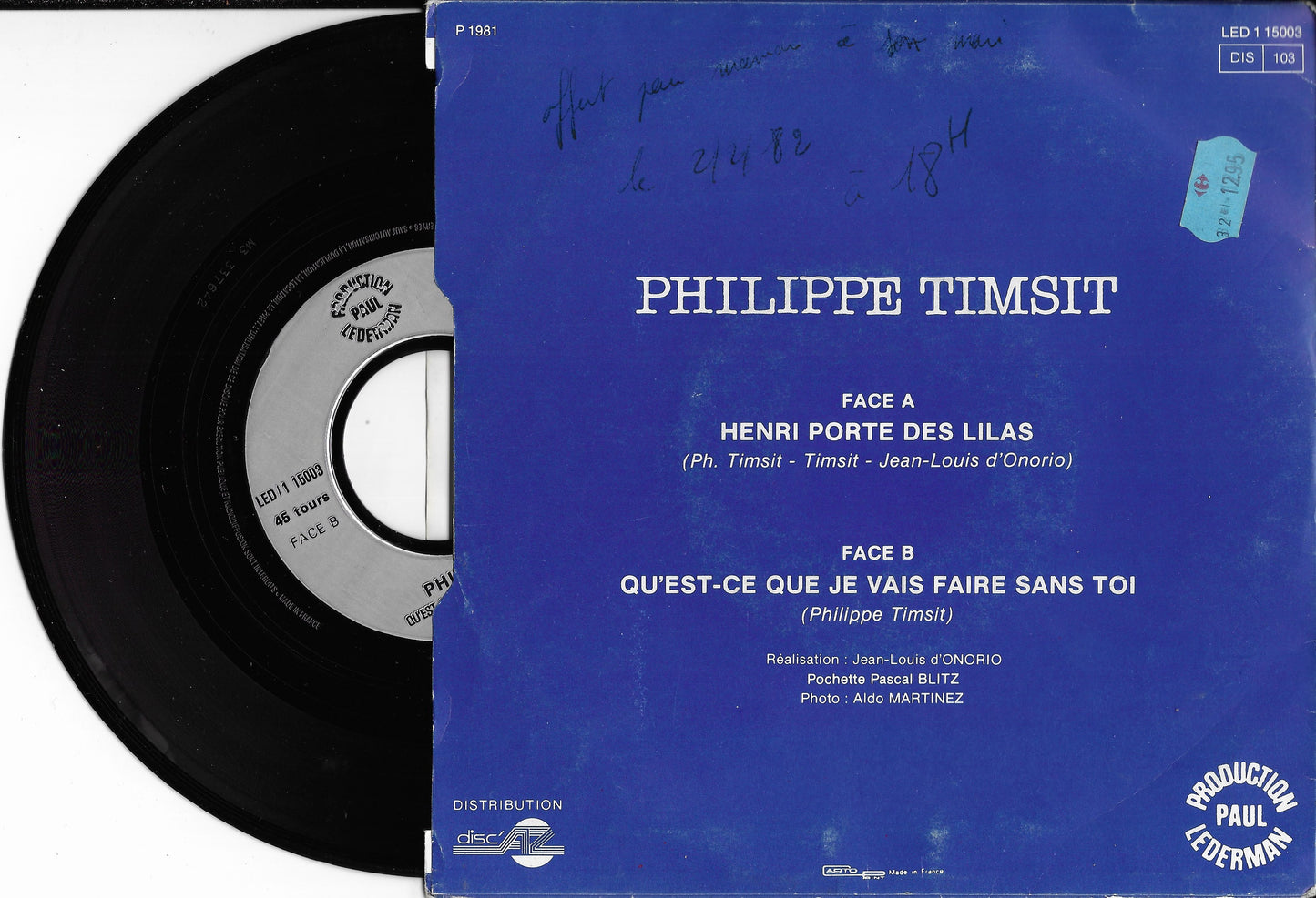 PHILIPPE TIMSIT - Henri Porte Des Lilas