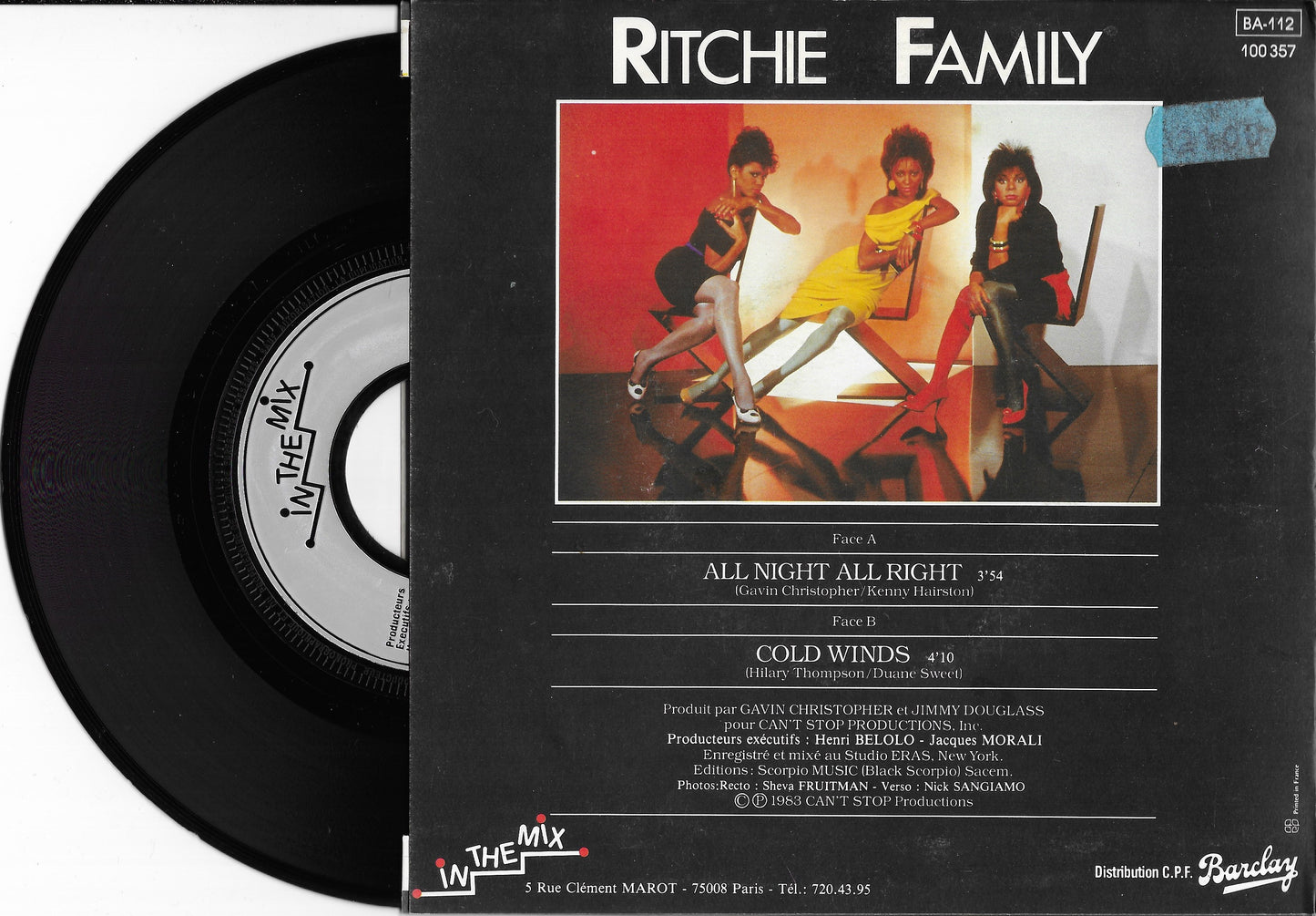 RITCHIE FAMILY - All Night All Right