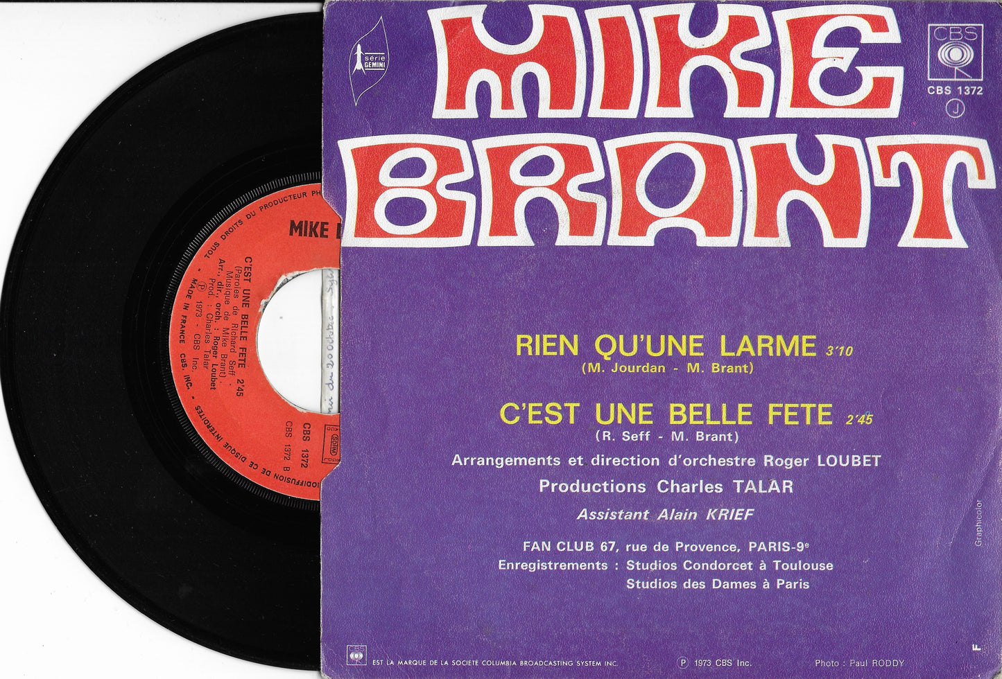 MIKE BRANT - Rien Qu'une Larme