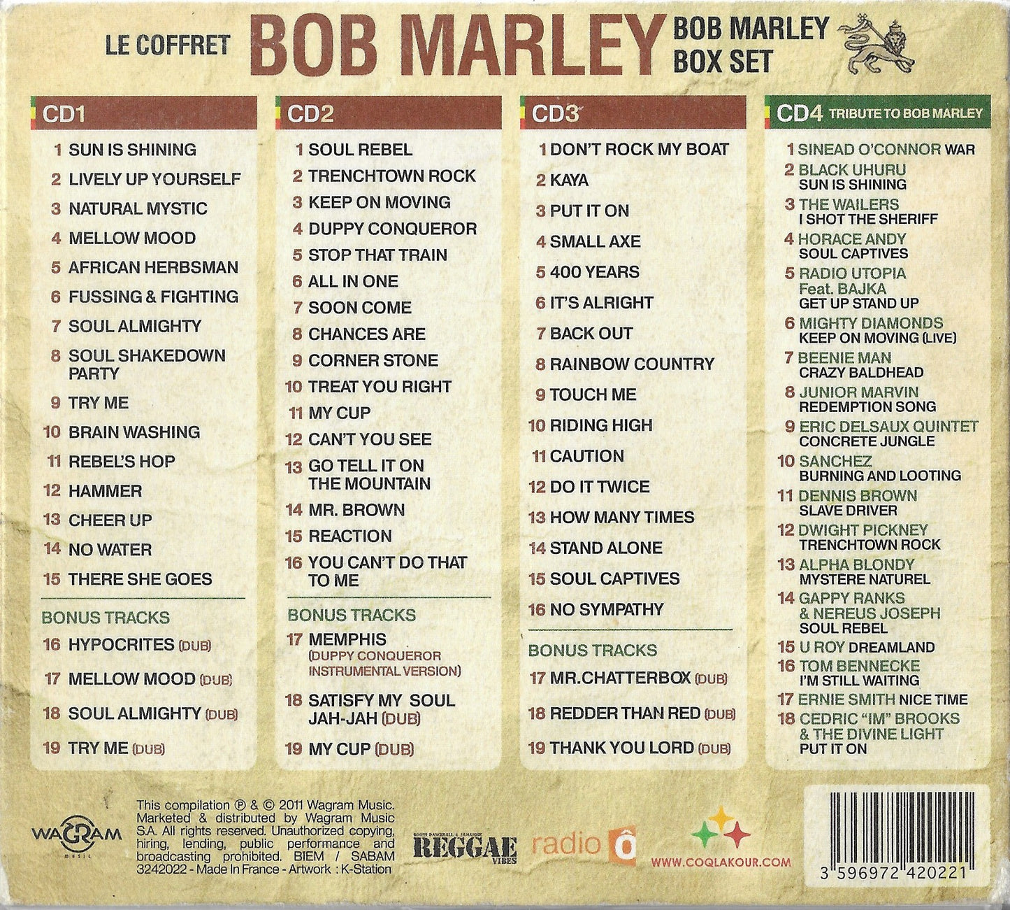 BOB MARLEY - Le Coffret Bob Marley (Bob Marley Box Set)
