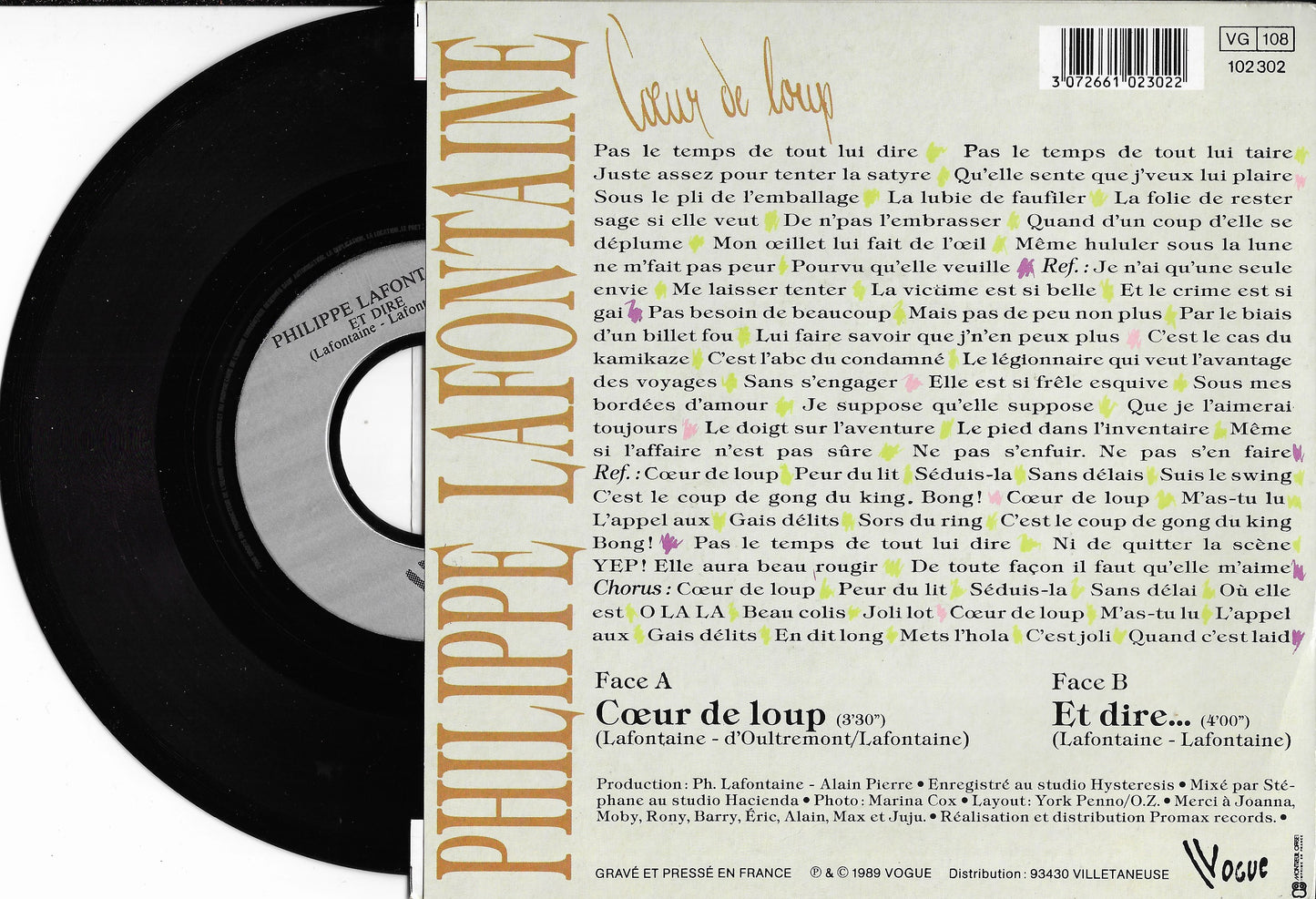 PHILIPPE LAFONTAINE - Cœur De Loup