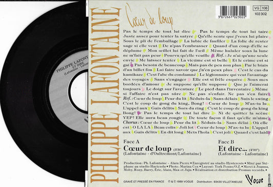 PHILIPPE LAFONTAINE - Cœur De Loup