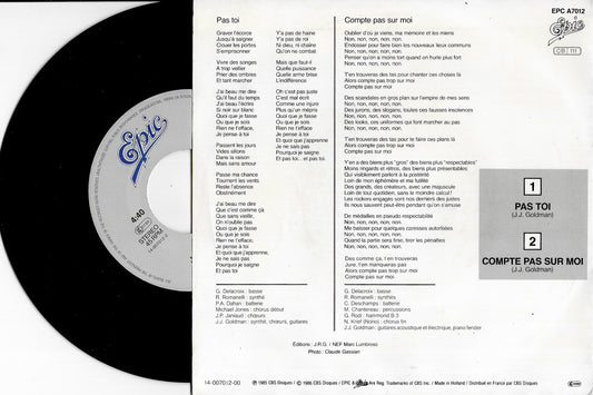 JEAN JACQUES GOLDMAN - Pas Toi