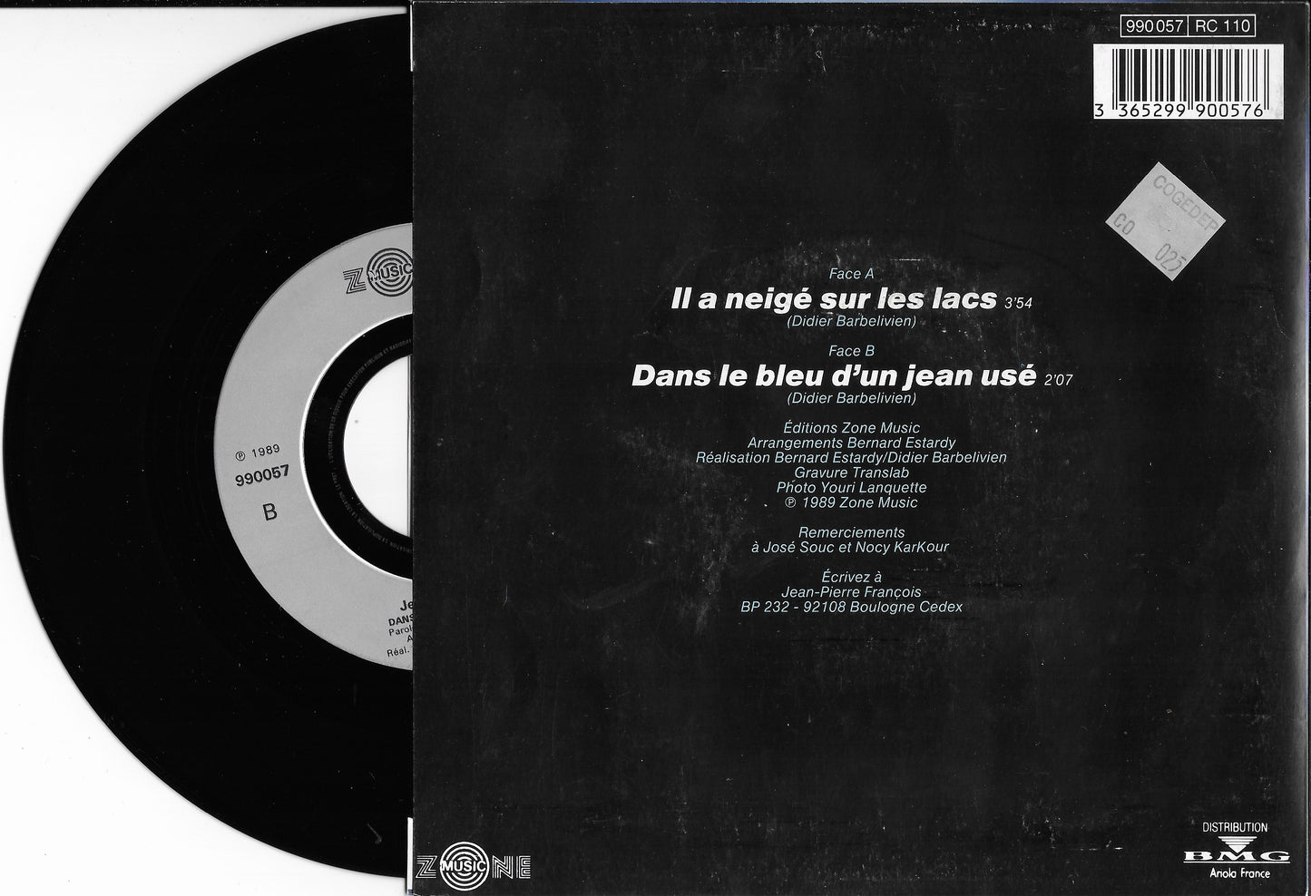 JEAN PIERRE FRANCOIS -  Il A Neigé Sur Les Lacs