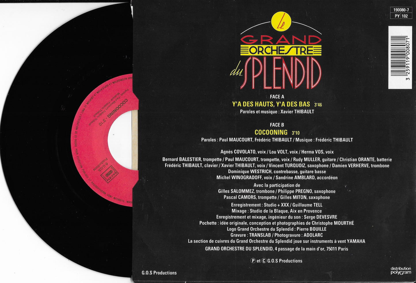 LE GRAND ORCHESTRE DU SPLENDID - Y'a Des Hauts Y'a Des Bas