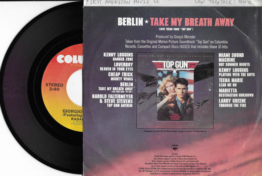 BERLIN - Take My Breath Away (Love Theme From "Top Gun") (Pressage US)