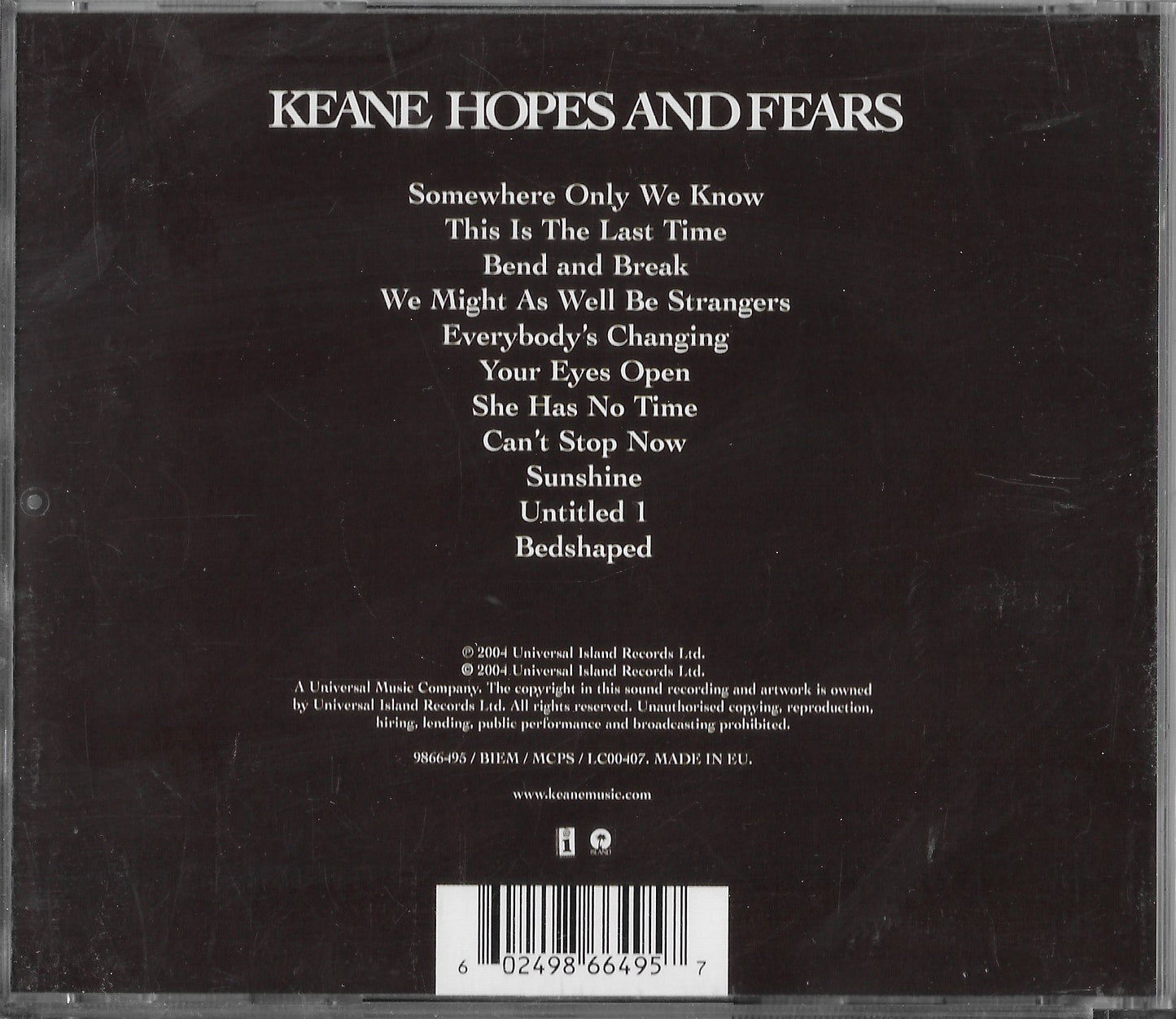 KEANE - Hopes And Fears