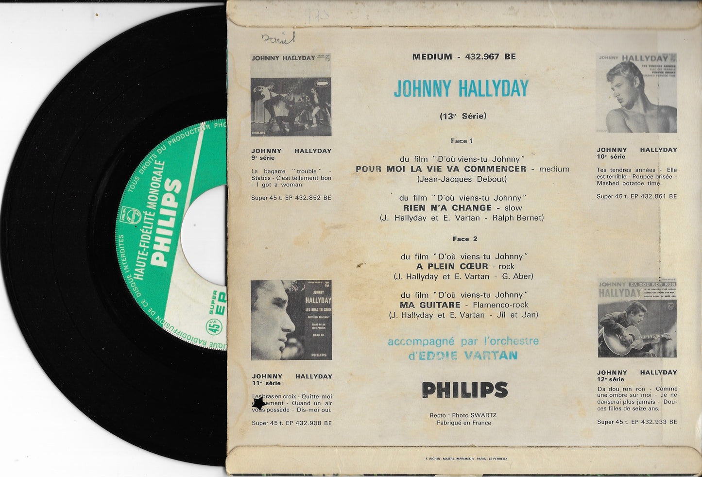 JOHNNY HALLYDAY - Pour Moi La Vie Va Commencer