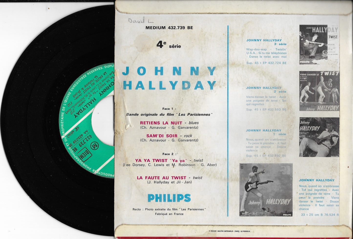 JOHNNY HALLYDAY - Retiens La Nuit