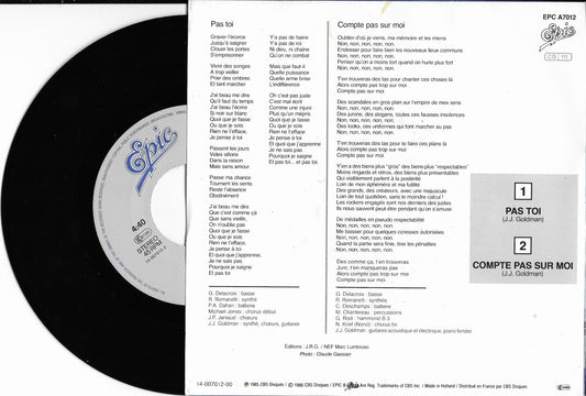 JEAN JACQUES GOLDMAN - Pas Toi