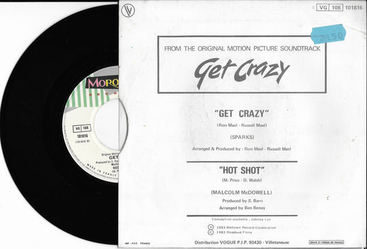 SPARKS / MALCOLM McDOWELL - Get Crazy / Hot Shot