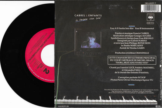 FRANCIS CABREL ET LES ENFANTS - Il Faudra Leur Dire