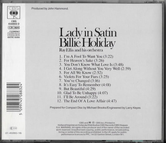 BILLIE HOLIDAY, RAY ELLIS AND HIS ORCHESTRA - Lady In Satin