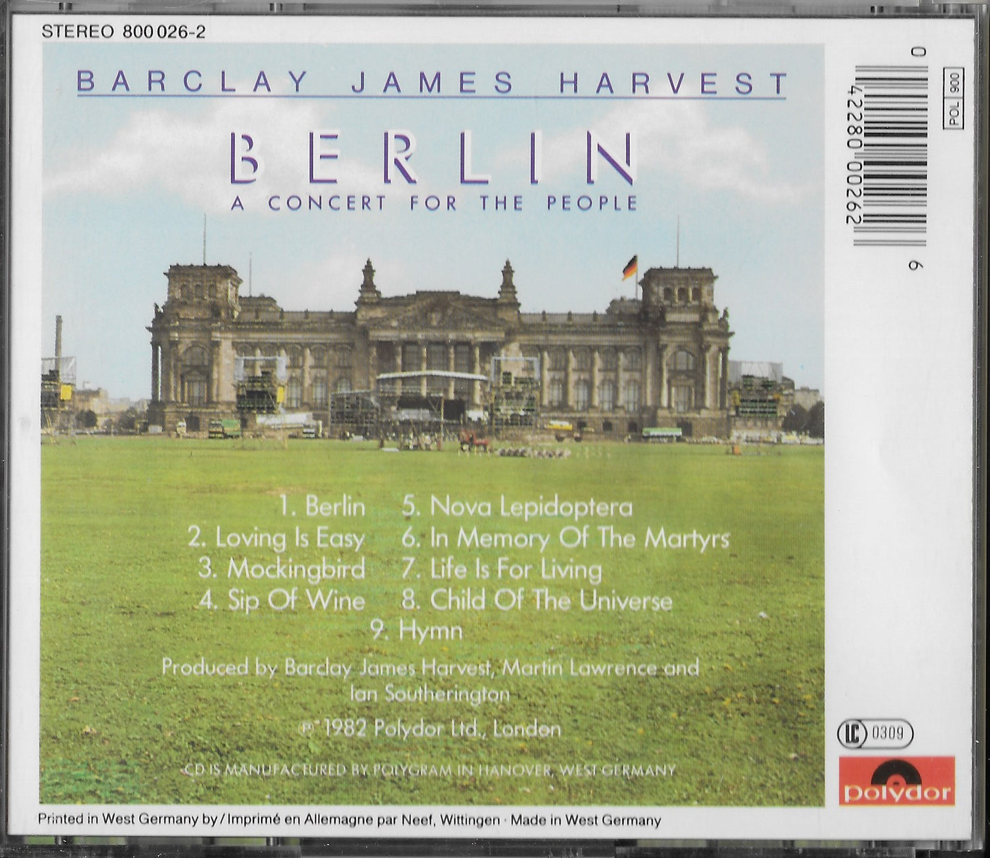 BARCLAY JAMES HARVEST - Berlin (A Concert For The People)