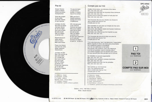 JEAN JACQUES GOLDMAN - Pas Toi