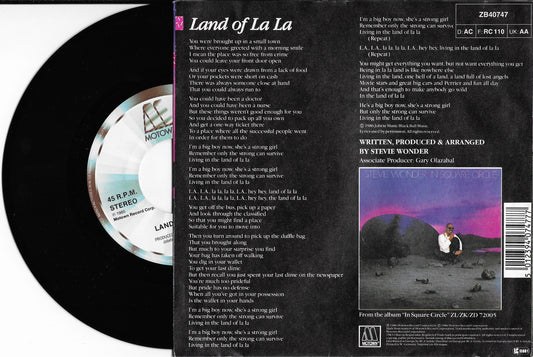 STEVIE WONDER - Land Of La La
