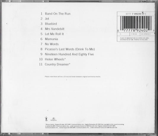 PAUL McCARTNEY & THE WINGS - Band On The Run