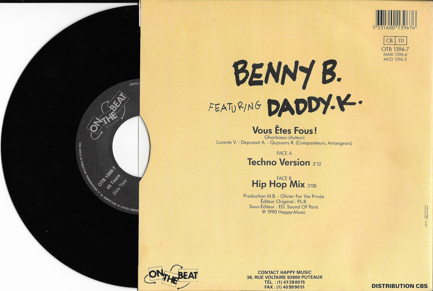 BENNY B FEATURING DADDY K. - Vous êtes fous !