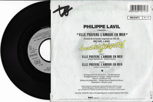 PHILIPPE LAVIL - Elle Préfère L'amour En Mer