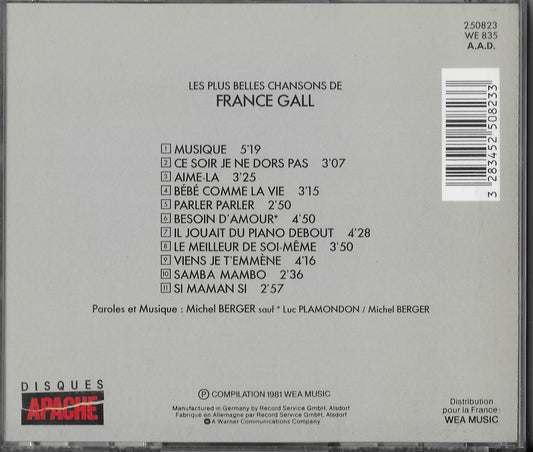 FRANCE GALL - Les Plus Belles Chansons De France Gall