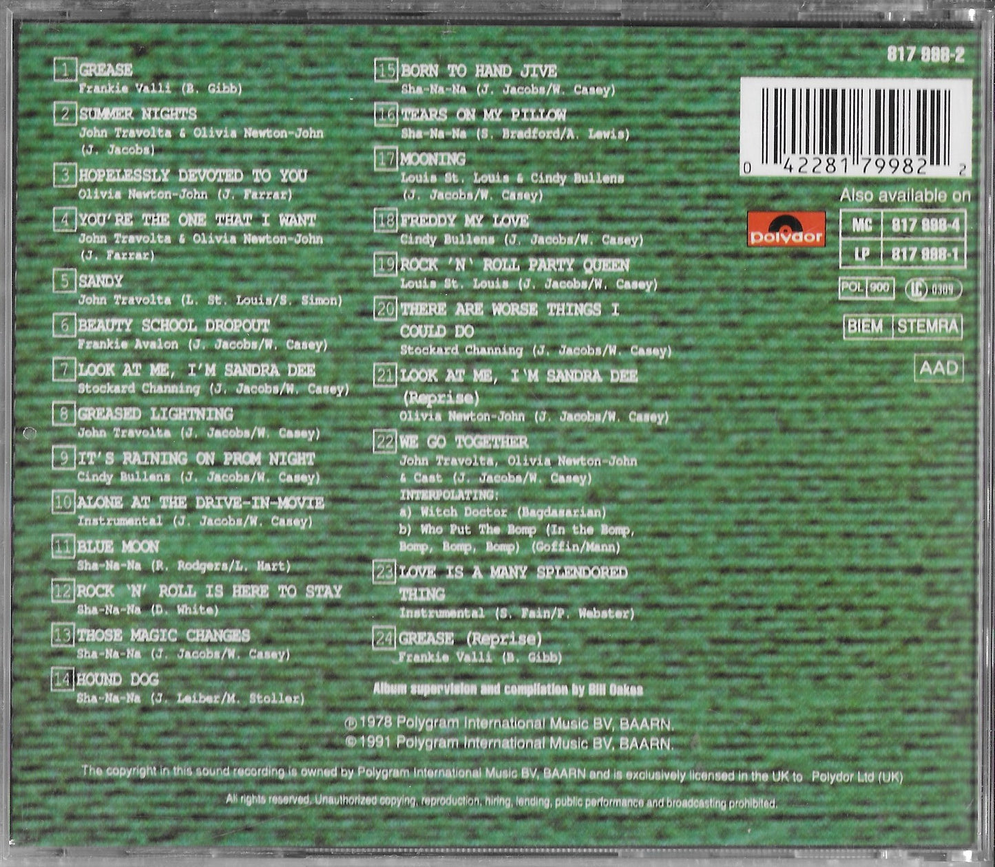 GREASE - The Original Soundtrack From The Motion Picture