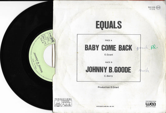 THE EQUALS - Baby Come Back / Johnny B. Goode