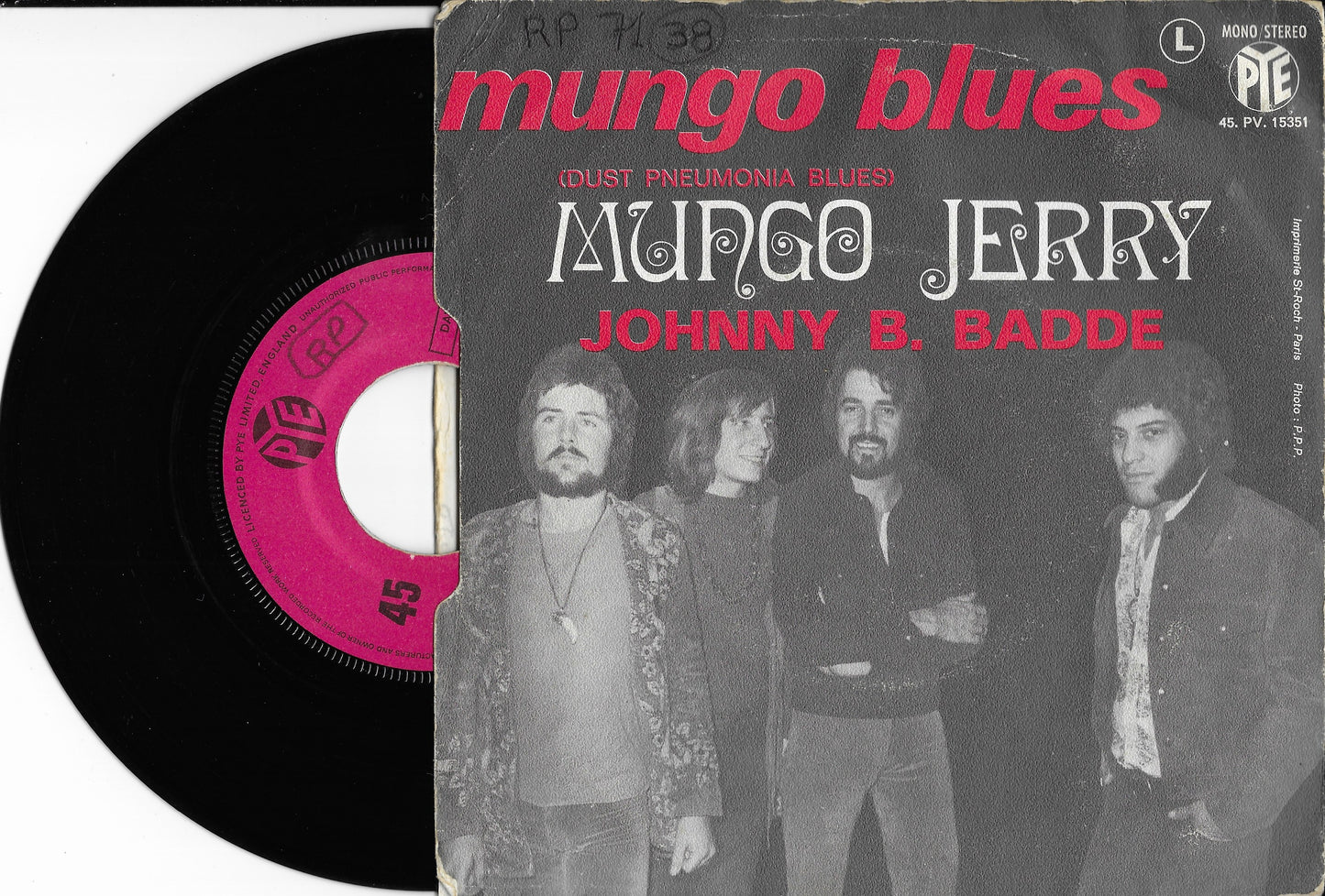 MUNGO JERRY - Mungo Blues (Dust Pneumonia Blues)