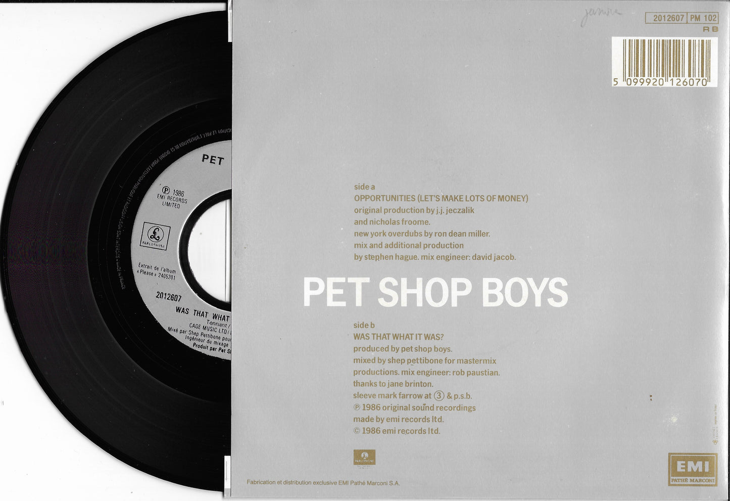 PET SHOP BOYS - Opportunities (Let's Make Lots Of Money)