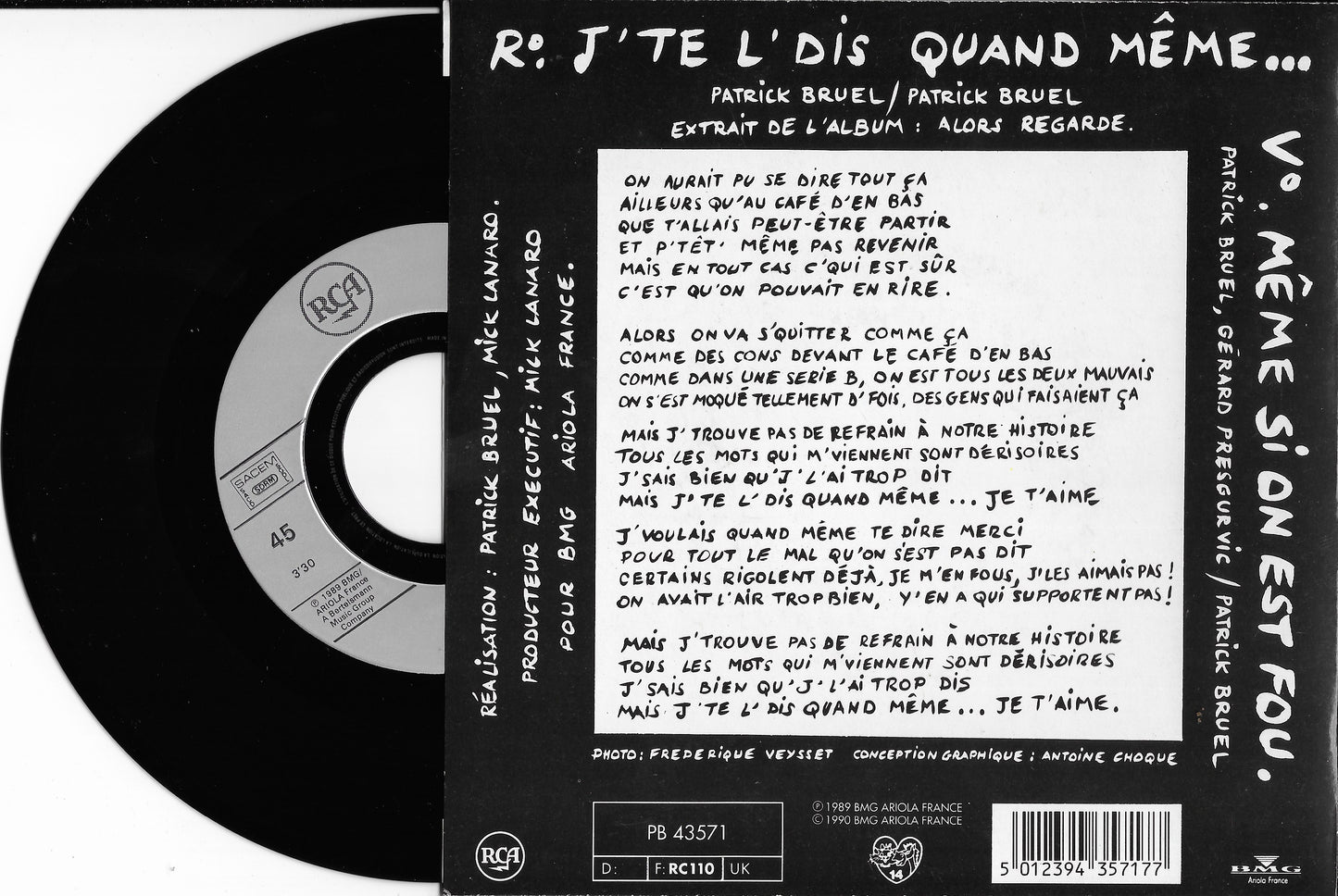 PATRICK BRUEL - J'te L'dis Quand Même