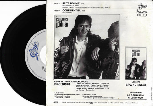 JEAN JACQUES GOLDMAN - Je te donne