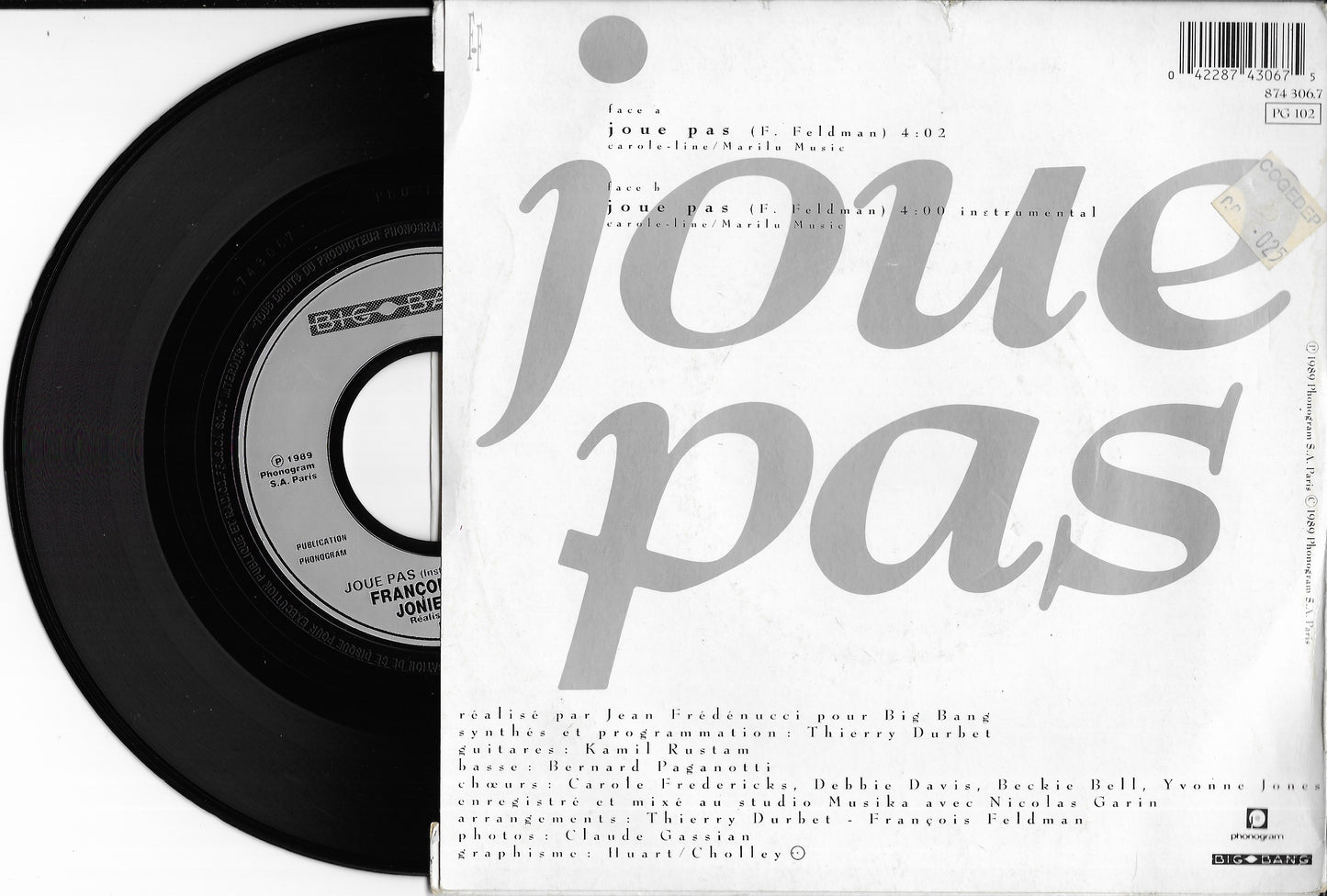 FRANCOIS FELDMAN et JONIECE JAMISON - Joue Pas