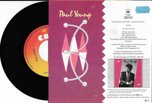 PAUL YOUNG - Come Back And Stay (Single Remix Version)