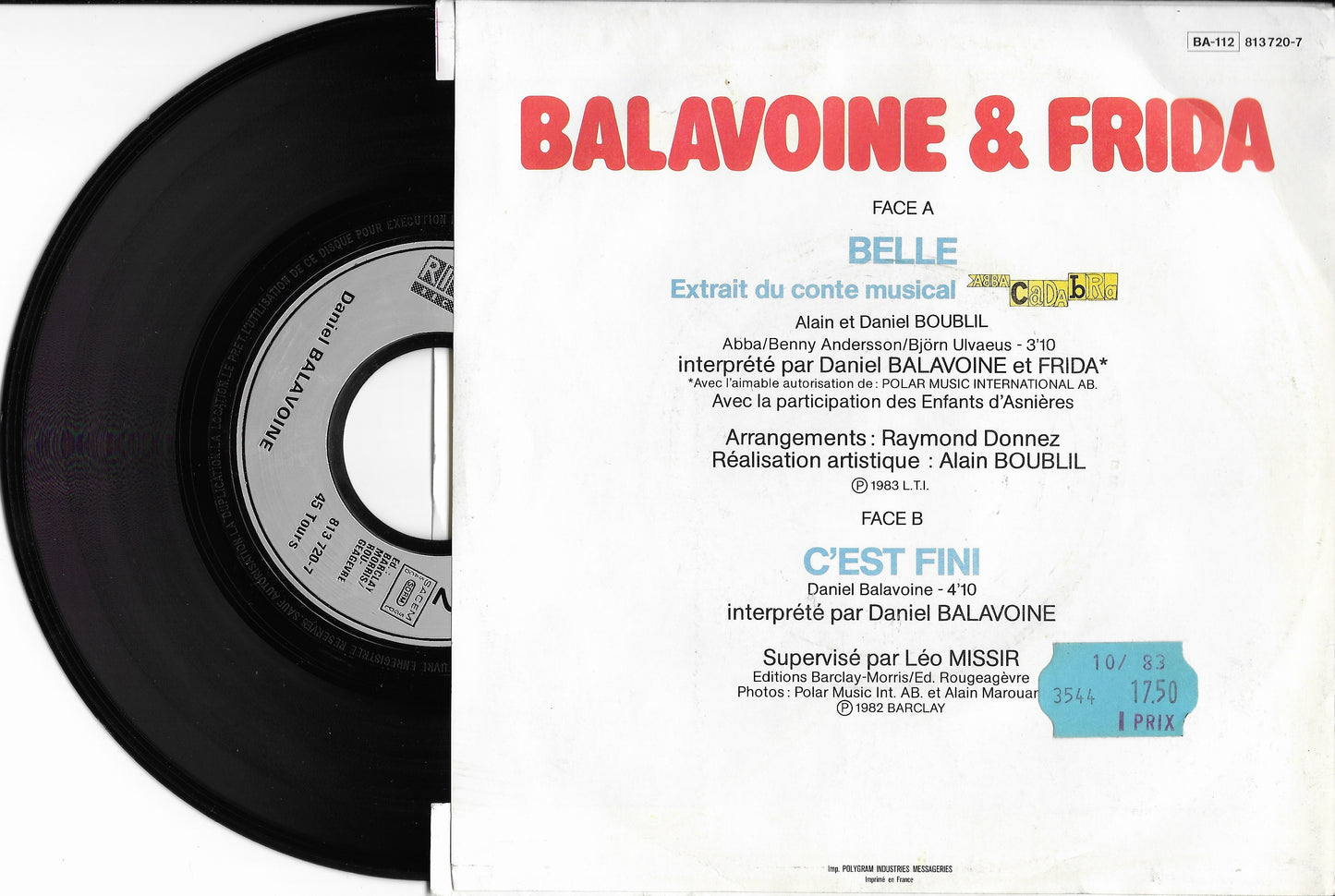 BALAVOINE & FRIDA - Belle (Extrait Du Conte Musical ABBACaDAbRa)