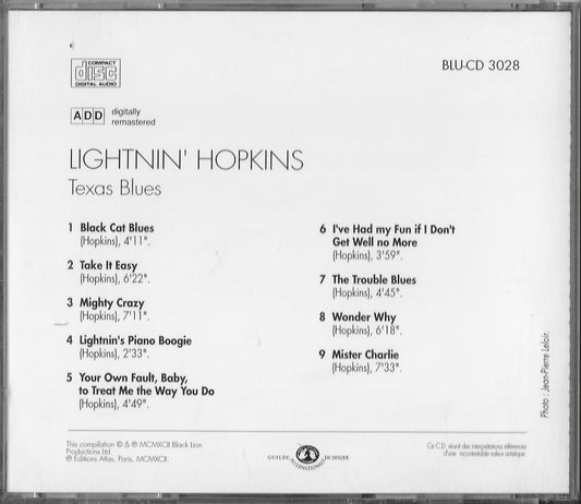 LIGHTNIN' HOPKINS - Texas Blues