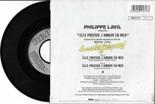 PHILIPPE LAVIL - Elle Préfère L'amour En Mer