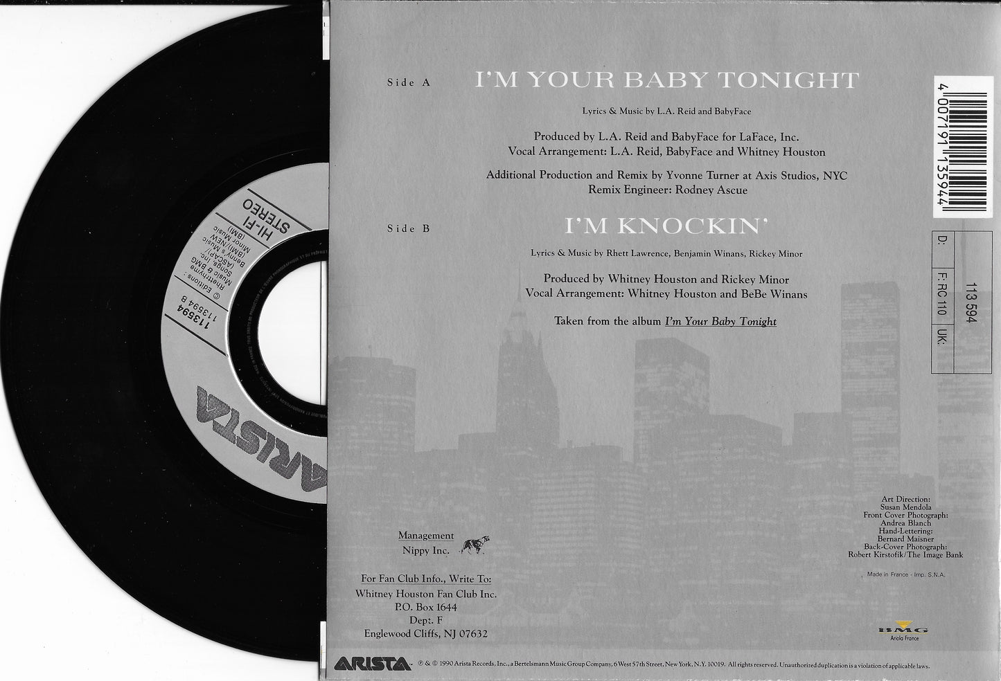 WHITNEY HOUSTON - I'm Your Baby Tonight