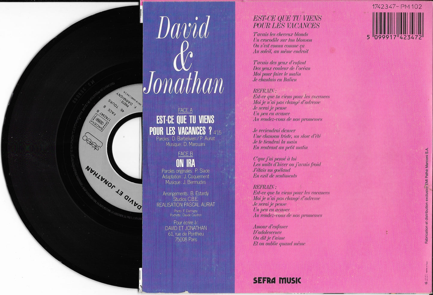 DAVID & JONATHAN - Est-ce que tu viens pour les vacances