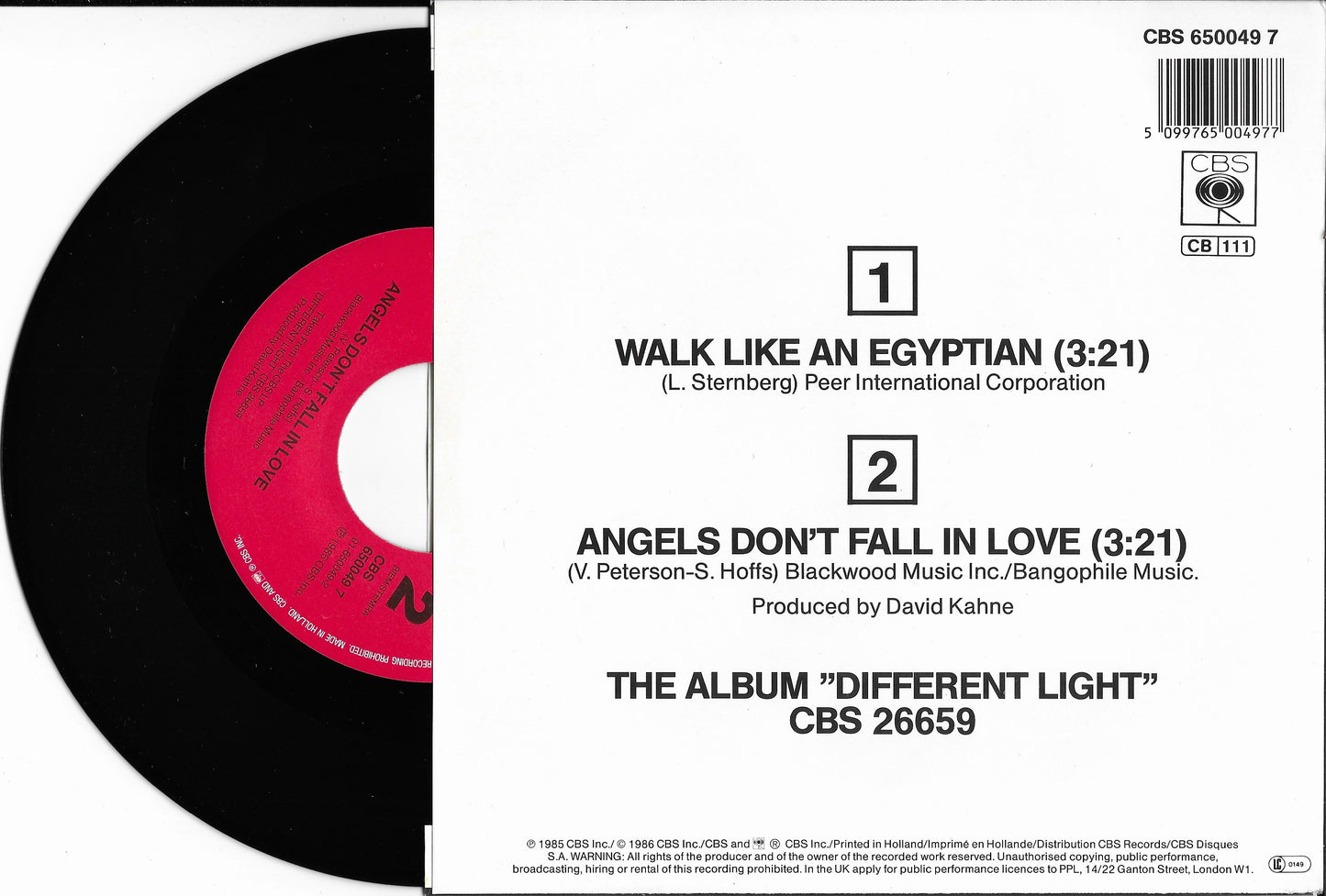 BANGLES - Walk Like An Egyptian