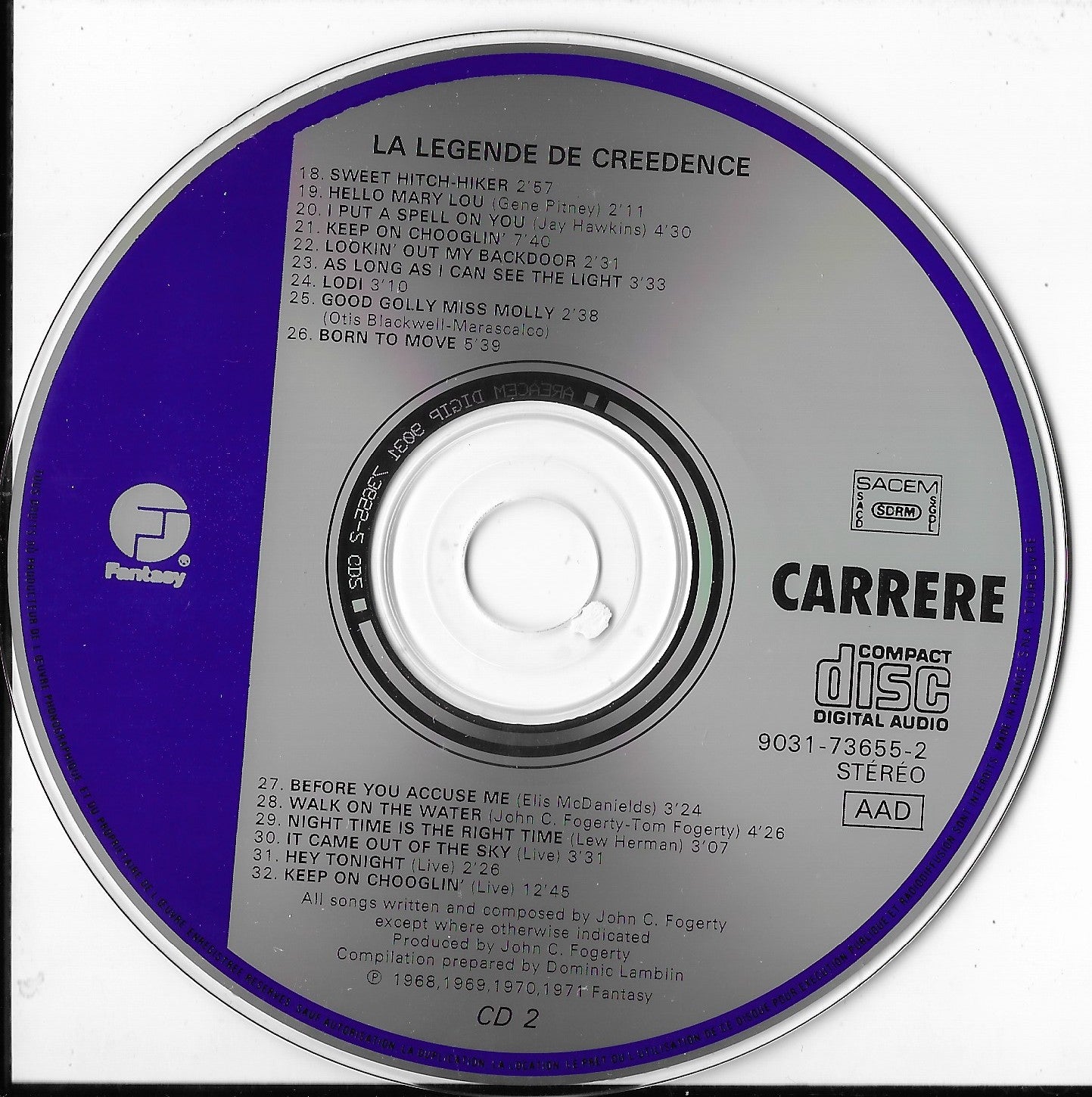 CREEDENCE CLEARWATER REVIVAL - La Légende De Creedence