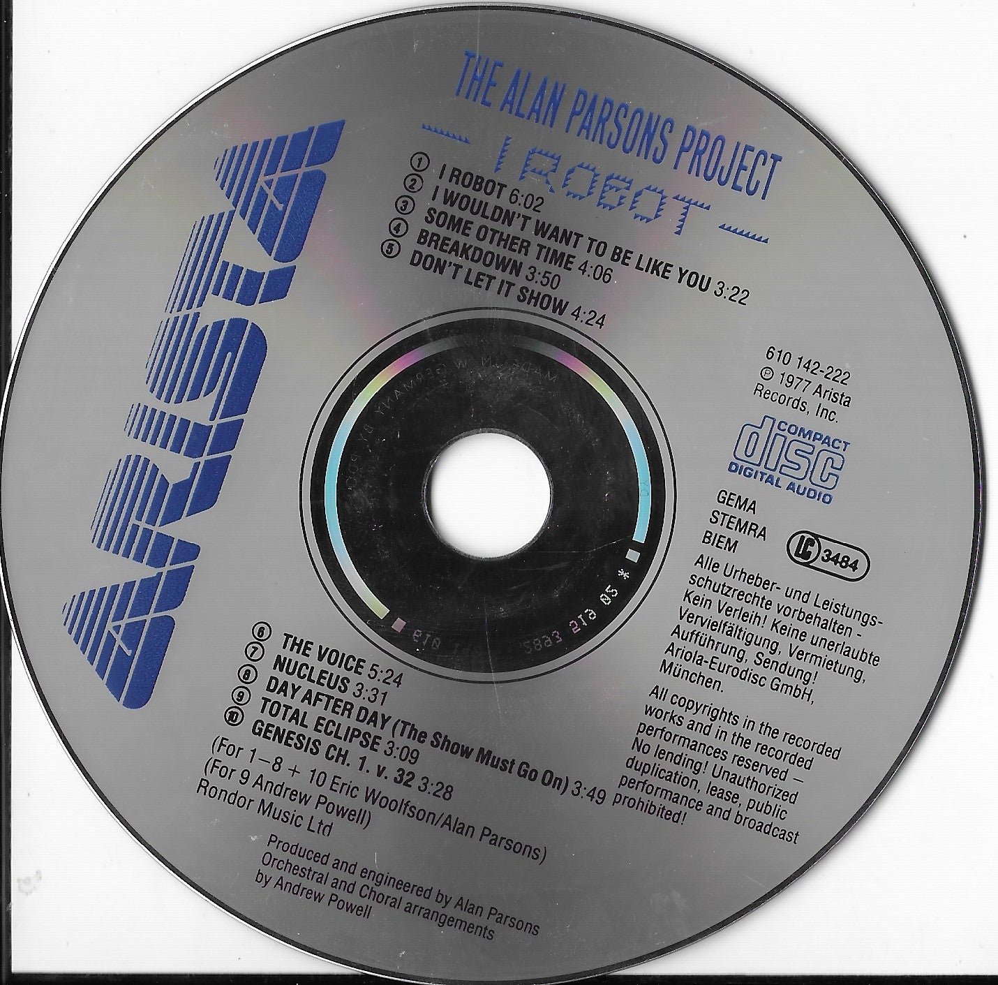 THE ALAN PARSONS PROJECT - I Robot