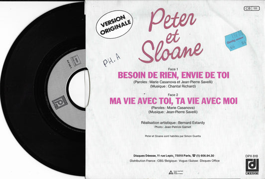 PETER ET SLOANE - Besoin De Rien, Envie De Toi