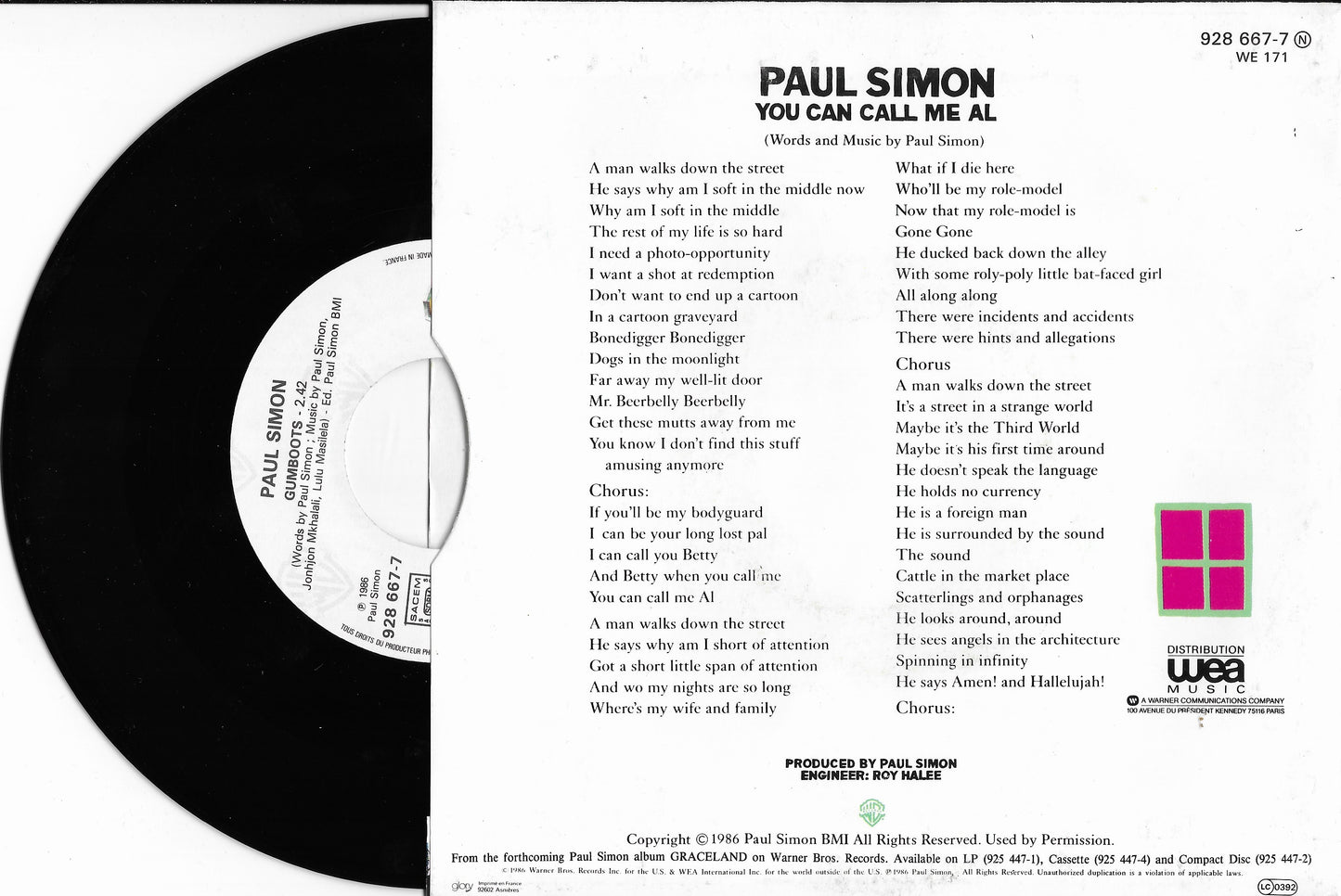 PAUL SIMON - You Can Call Me Al