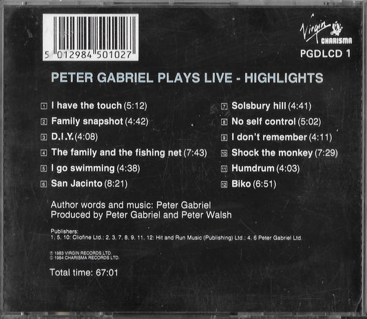 PETER GABRIEL -Plays Live - Highlights