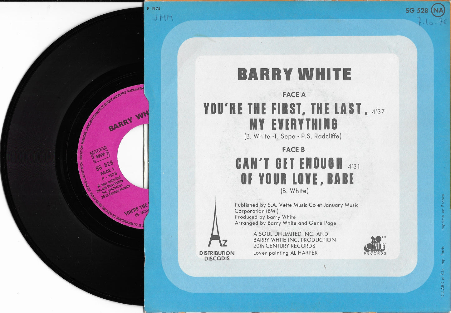 BARRY WHITE - You're The First, The Last, My Everything