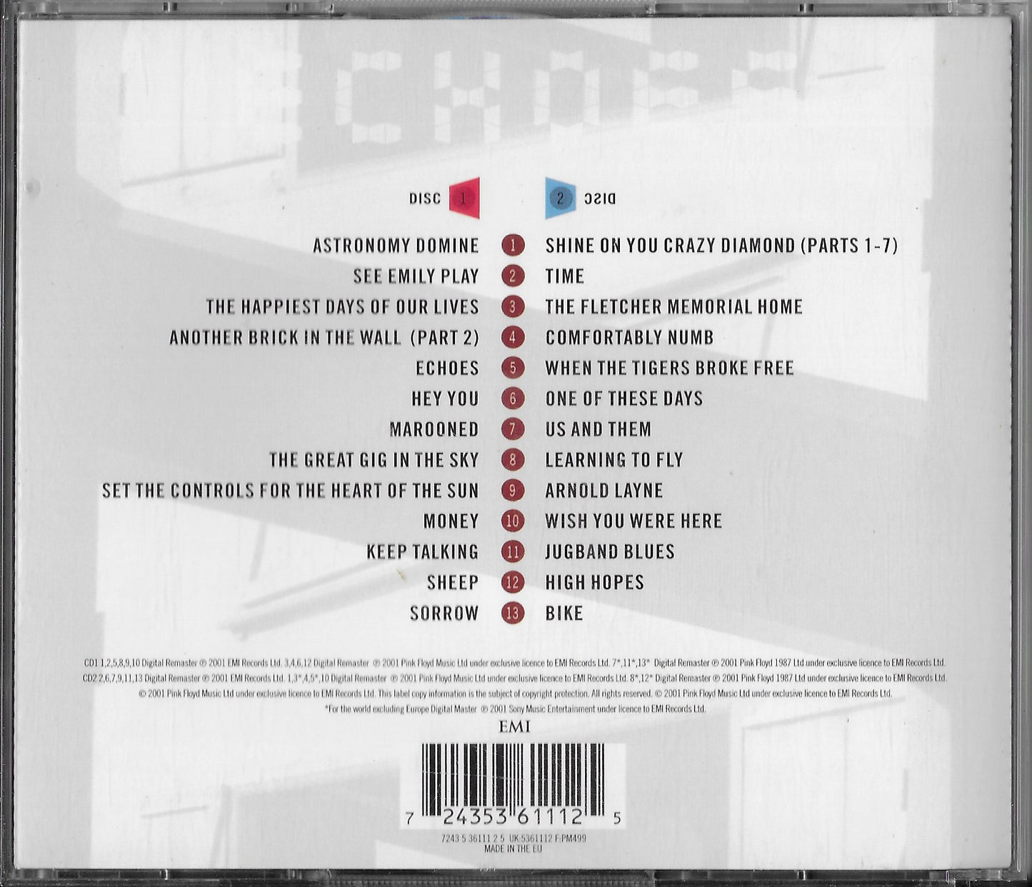 PINK FLOYD - Echoes (The Best Of Pink Floyd)