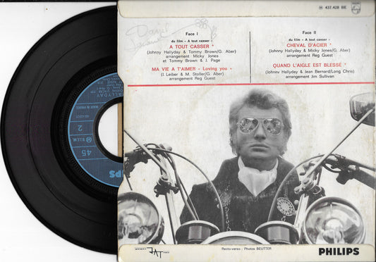 JOHNNY HALLYDAY - A Tout Casser / Cheval D'Acier (Extraits Du Film "A Tout Casser")