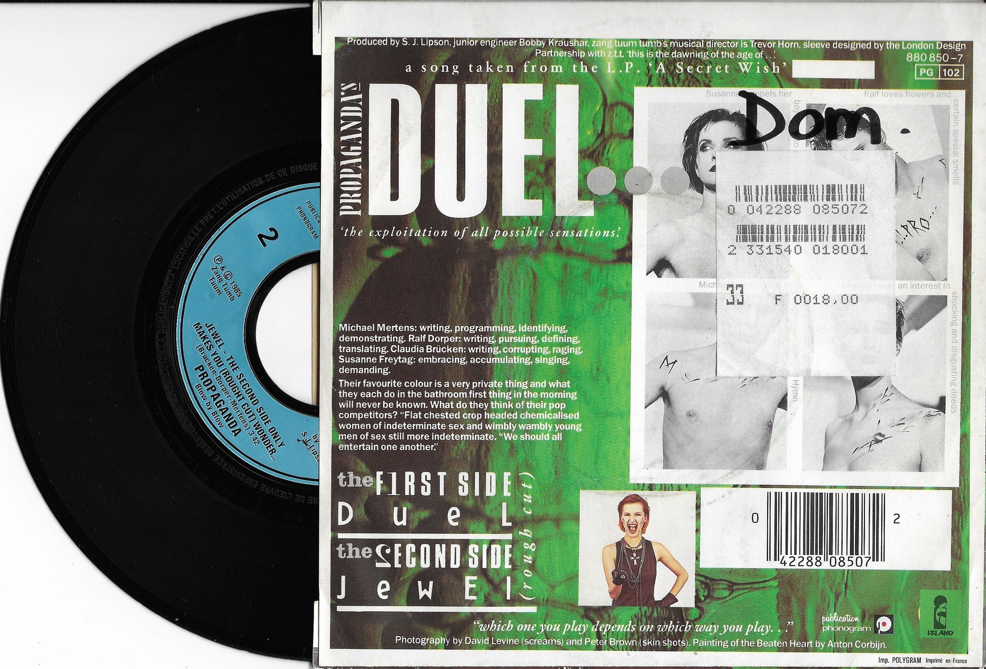 Disque Vinyle 33 tours Occasion - PROPAGANDA - Duel – digg'O'vinyl