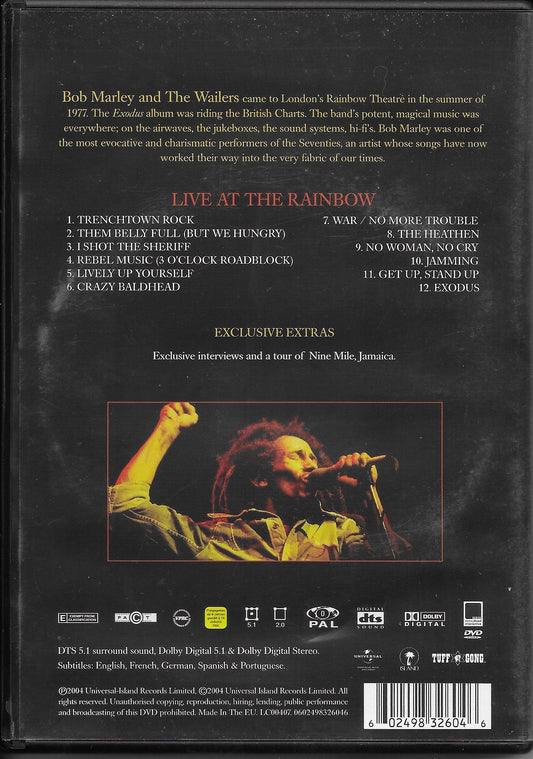 BOB MARLEY & THE WAILERS - Live! At The Rainbow